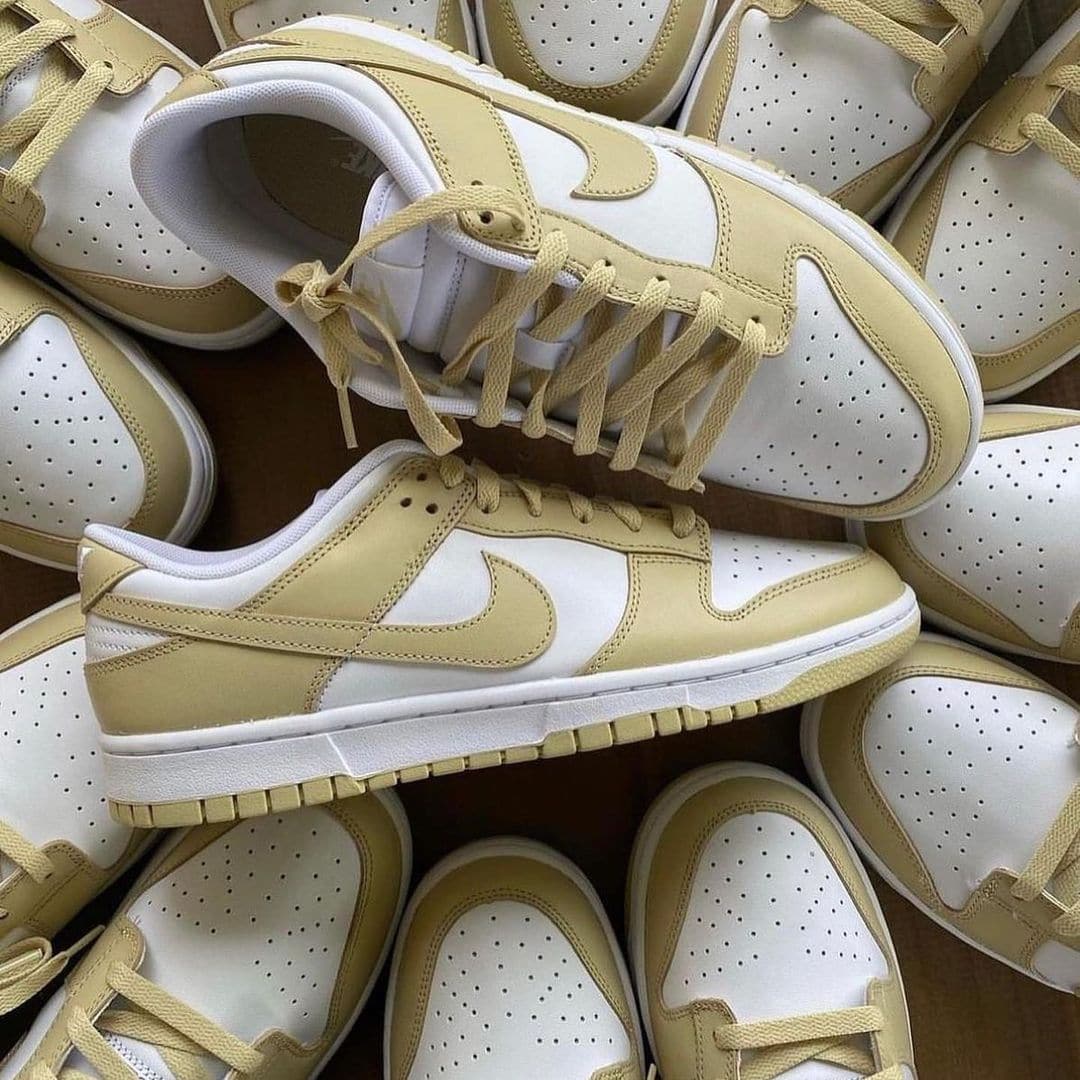 現貨 - Nike Dunk Low Team Gold and White - HADNUS