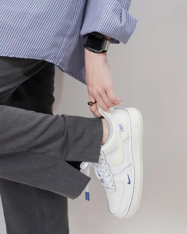 Nike W Air Force 1 07 Lx "White Sail Blue" - HADNUS