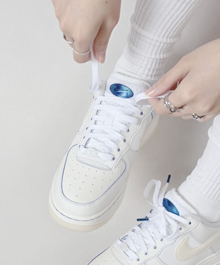 Nike W Air Force 1 07 Lx "White Sail Blue" - HADNUS