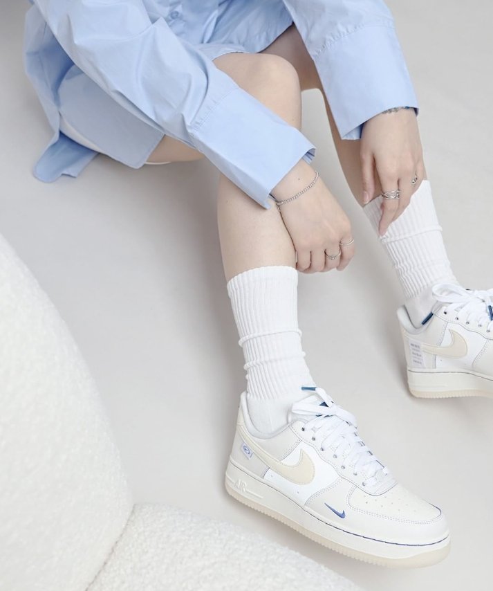 Nike W Air Force 1 07 Lx "White Sail Blue" - HADNUS