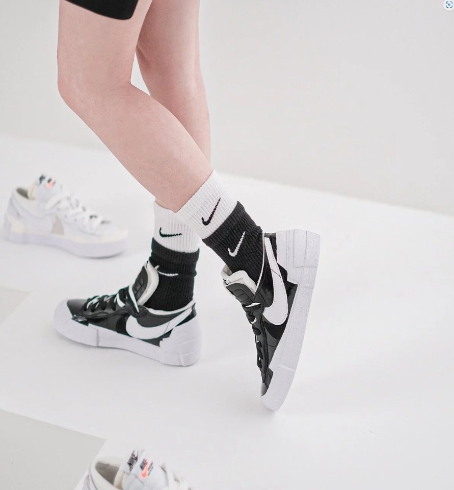 Nike x Sacai Blazer Low 'black Patent' - HADNUS