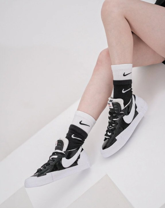 Nike x Sacai Blazer Low 'black Patent' - HADNUS