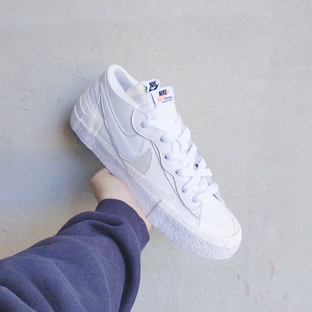 Nike x Sacai Blazer Low &quot;White Patent Leather&quot; - HADNUS