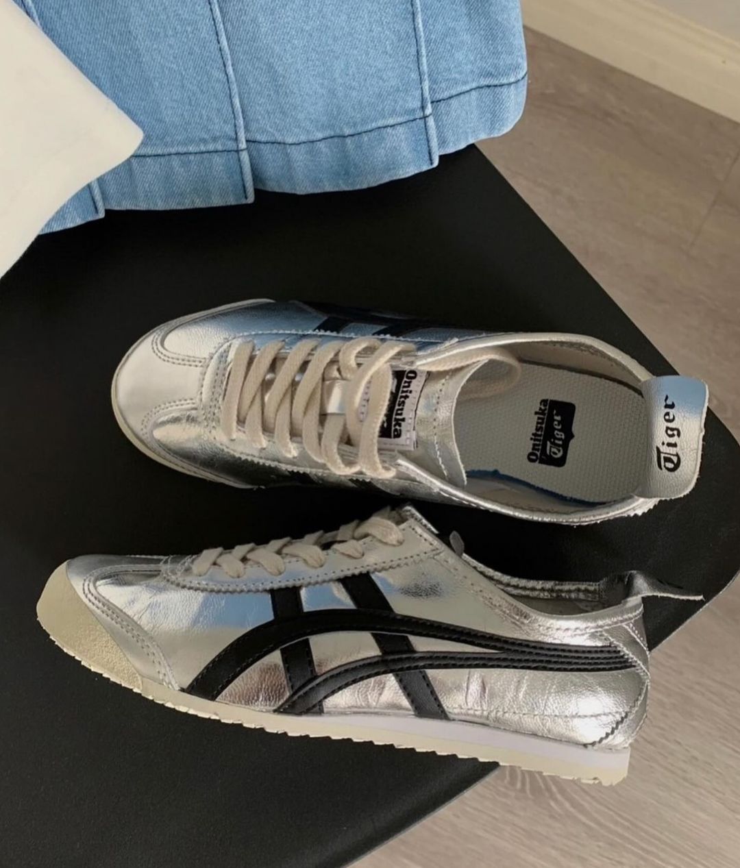 ONITSUKA TIGER MEXICO 66 銀黑色 - HADNUS