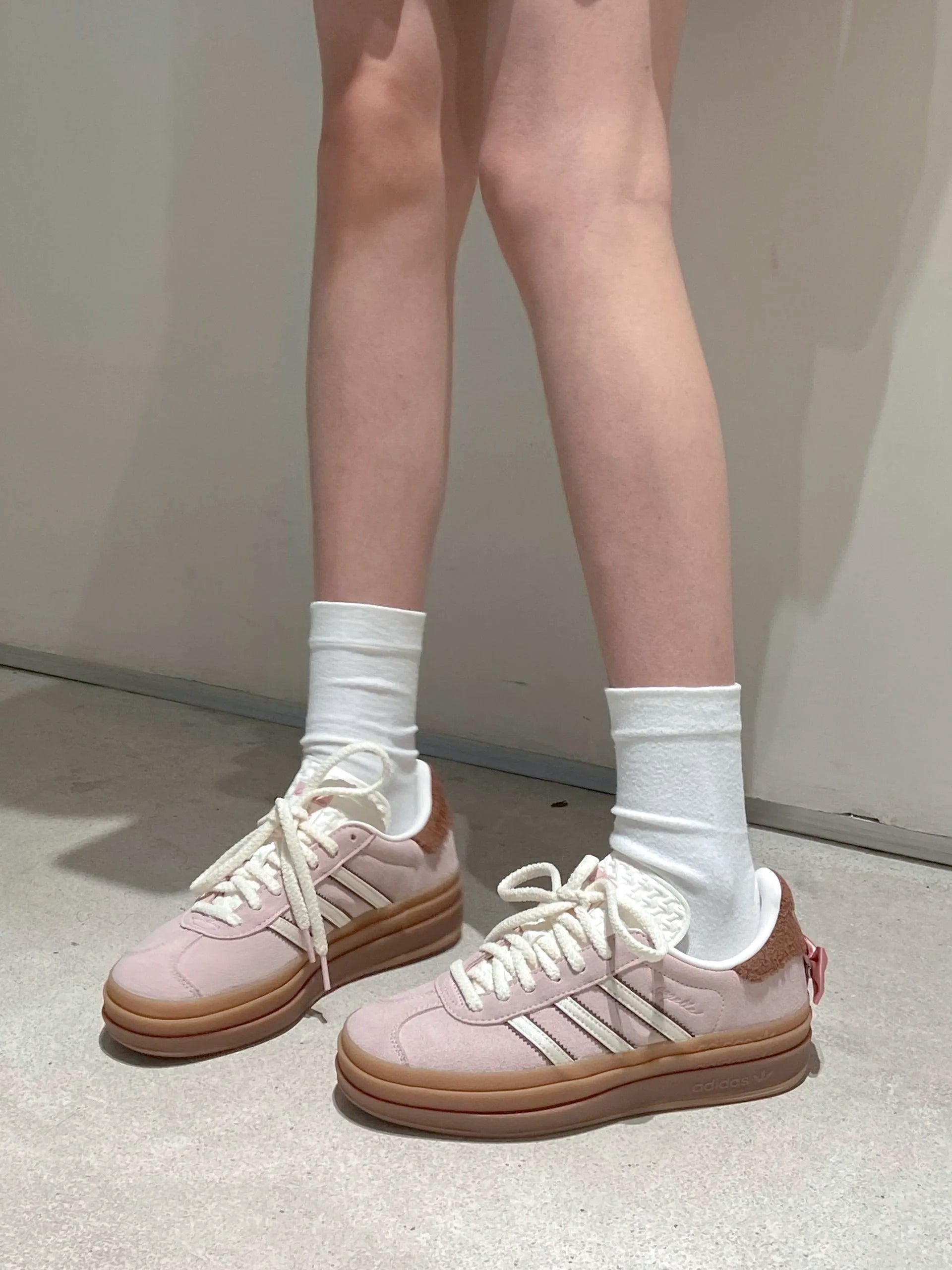 DISNEY X ADIDAS GAZELLE BOLD 摩卡櫻花粉 JR4244