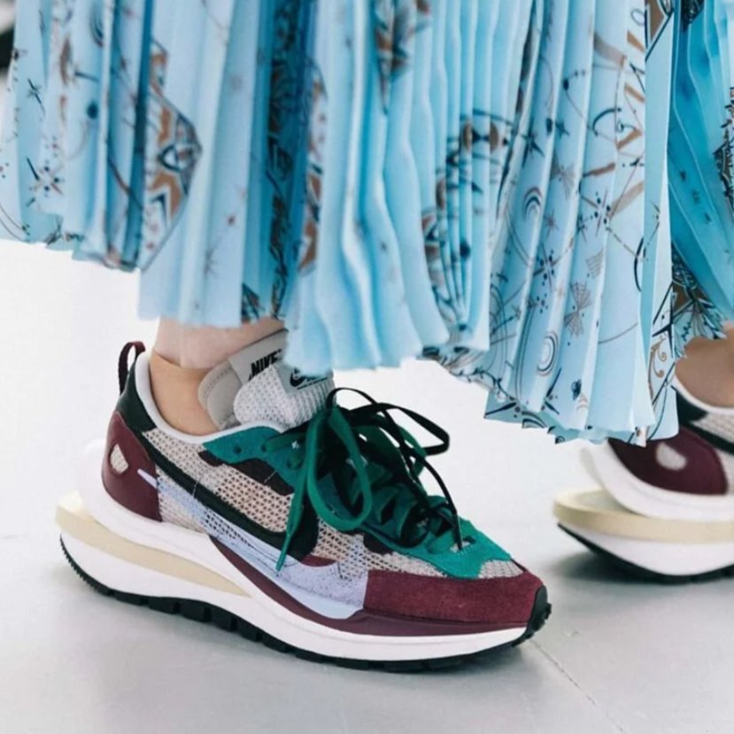 Sacai X Nike Vapor Waffle Purple Green - HADNUS