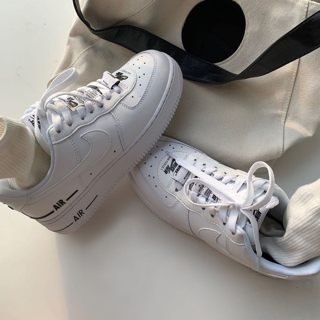 Nike Air Force 1 Low Double Air Low White Black - SENCO