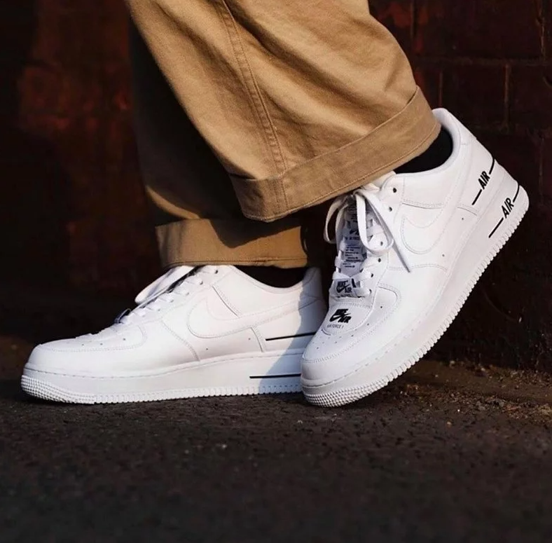 Nike Air Force 1 Low Double Air Low White Black - SENCO
