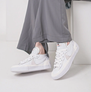 Nike x Sacai Blazer Low "White Patent Leather"